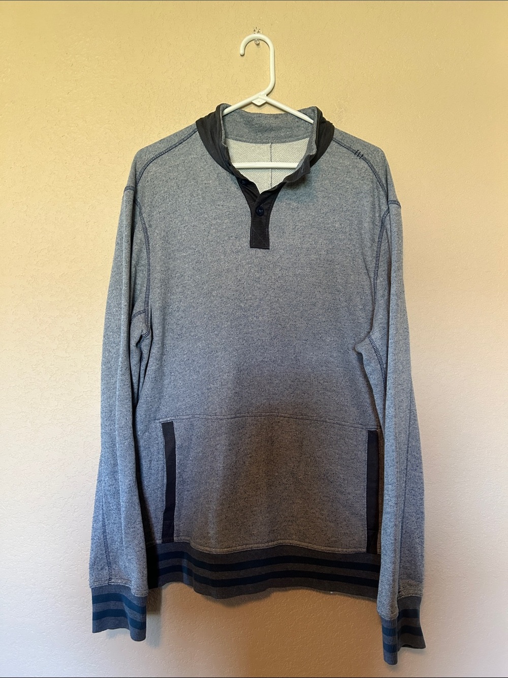 Lululemon Men’s Le Pullover Sweatshirt Quarter Button Athletic Top XL